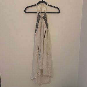 NWOT Cream Halter Dress